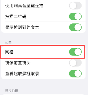 株洲苹果手机维修网点分享iPhone如何开启九宫格构图功能 